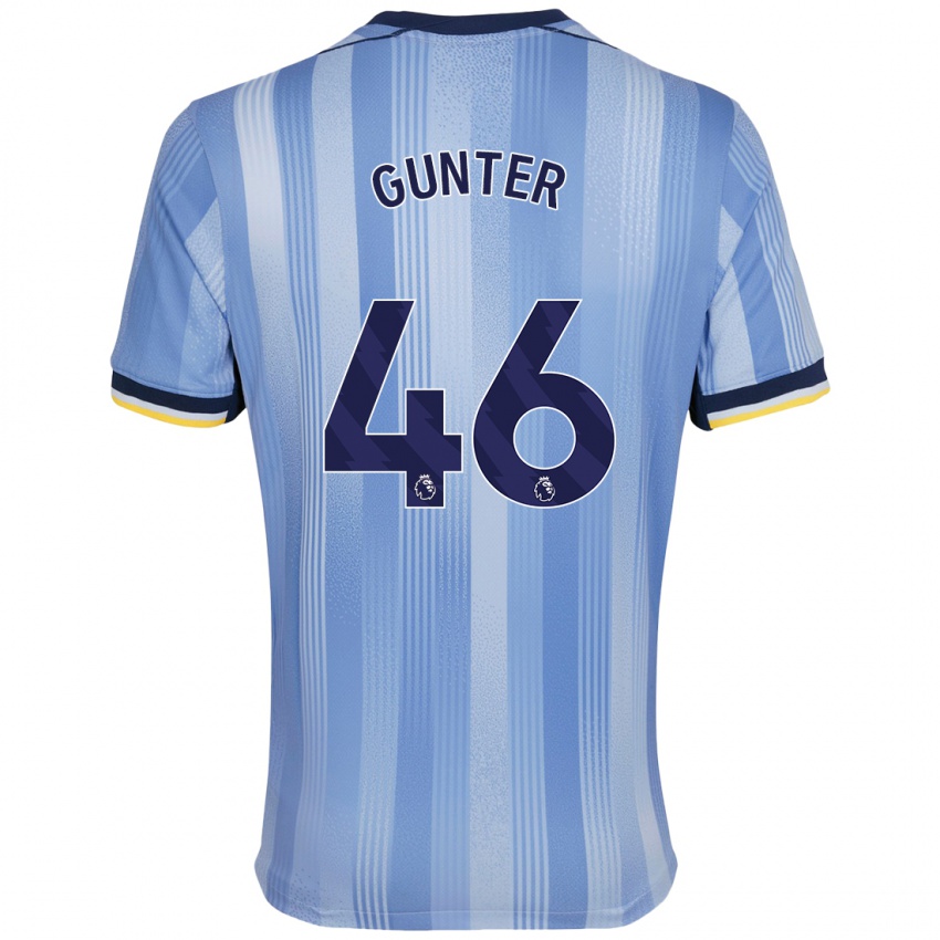 Kinder Luca Gunter #46 Hellblau Auswärtstrikot Trikot 2024/25 T-Shirt Österreich