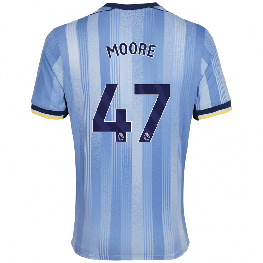 Kinder Mikey Moore #47 Hellblau Auswärtstrikot Trikot 2024/25 T-Shirt Österreich