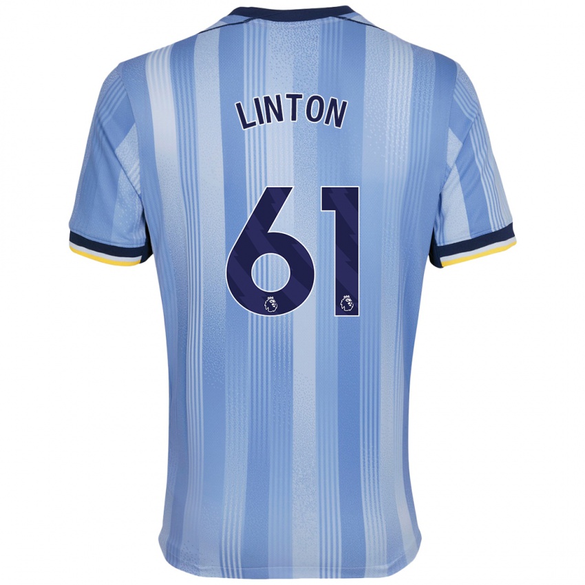 Kinder Jahziah Linton #61 Hellblau Auswärtstrikot Trikot 2024/25 T-Shirt Österreich