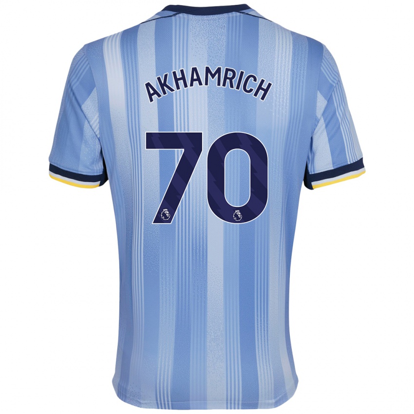 Kinder Yusuf Akhamrich #70 Hellblau Auswärtstrikot Trikot 2024/25 T-Shirt Österreich