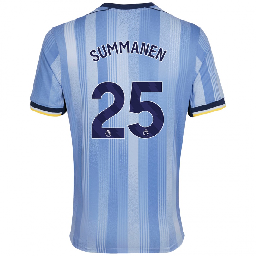 Kinder Eveliina Summanen #25 Hellblau Auswärtstrikot Trikot 2024/25 T-Shirt Österreich