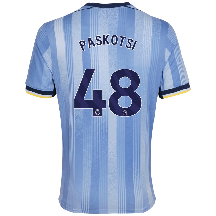 Kinder Maksim Paskotsi #48 Hellblau Auswärtstrikot Trikot 2024/25 T-Shirt Österreich