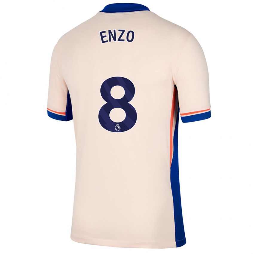 Kinder Enzo Fernández #8 Hellbeige Auswärtstrikot Trikot 2024/25 T-Shirt Österreich