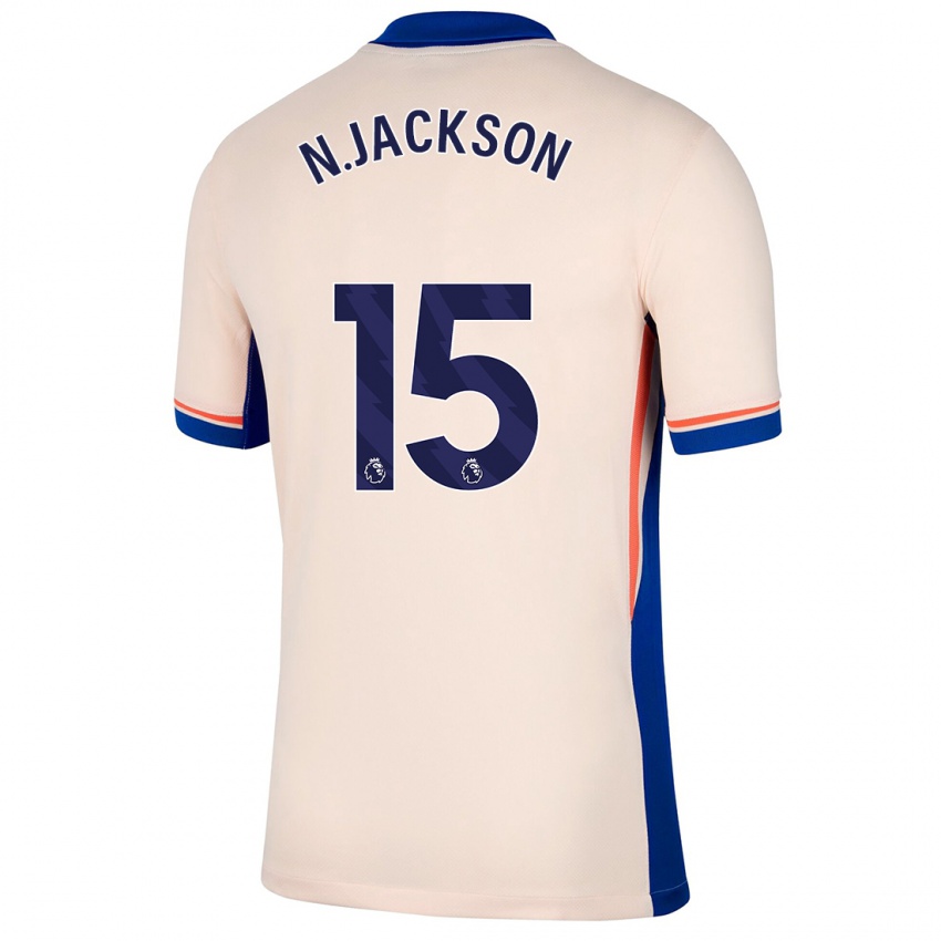 Kinder Nicolas Jackson #15 Hellbeige Auswärtstrikot Trikot 2024/25 T-Shirt Österreich