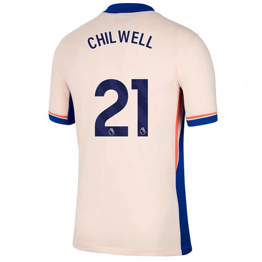 Kinder Ben Chilwell #21 Hellbeige Auswärtstrikot Trikot 2024/25 T-Shirt Österreich