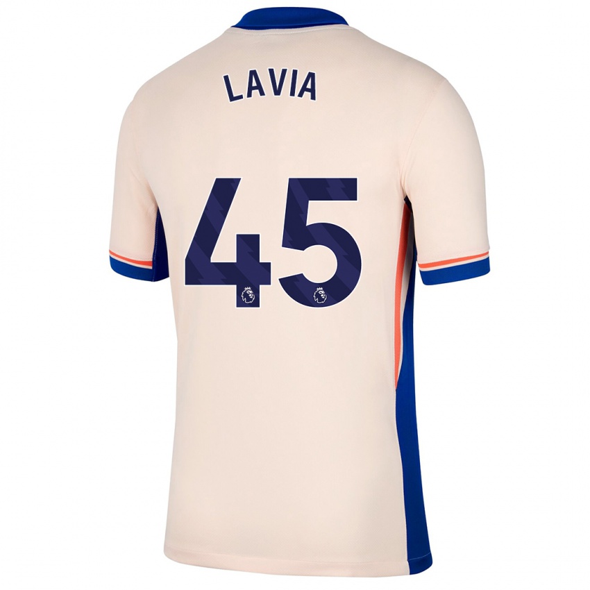 Kinder Romeo Lavia #45 Hellbeige Auswärtstrikot Trikot 2024/25 T-Shirt Österreich