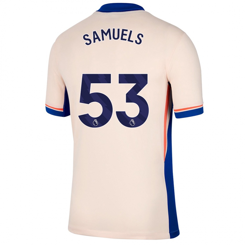 Kinder Ishé Samuels-Smith #53 Hellbeige Auswärtstrikot Trikot 2024/25 T-Shirt Österreich