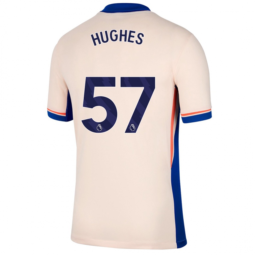 Kinder Brodi Hughes #57 Hellbeige Auswärtstrikot Trikot 2024/25 T-Shirt Österreich