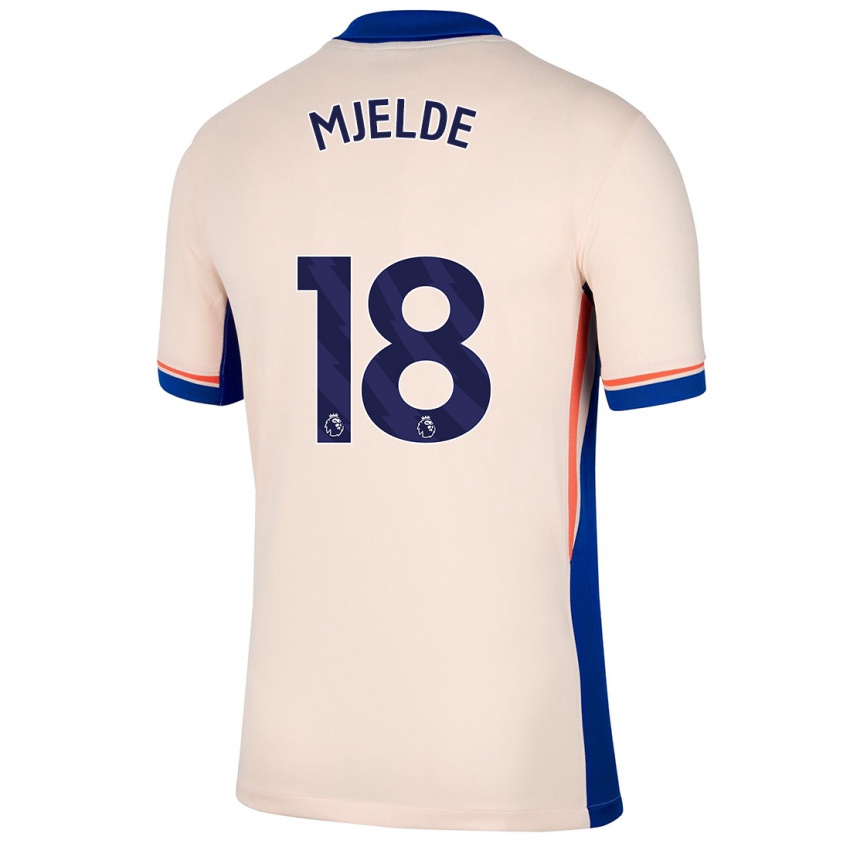 Kinder Maren Mjelde #18 Hellbeige Auswärtstrikot Trikot 2024/25 T-Shirt Österreich