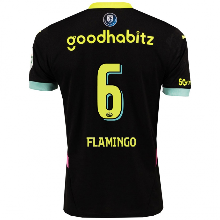 Kinder Ryan Flamingo #6 Schwarz Gelb Auswärtstrikot Trikot 2024/25 T-Shirt Österreich