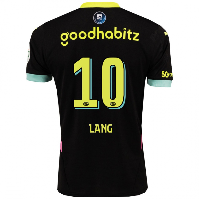 Kinder Noa Lang #10 Schwarz Gelb Auswärtstrikot Trikot 2024/25 T-Shirt Österreich