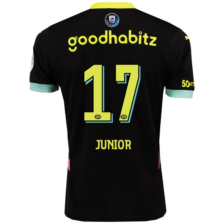 Kinder Mauro Junior #17 Schwarz Gelb Auswärtstrikot Trikot 2024/25 T-Shirt Österreich