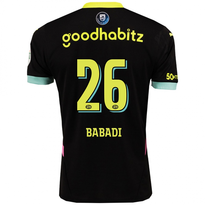 Kinder Isaac Babadi #26 Schwarz Gelb Auswärtstrikot Trikot 2024/25 T-Shirt Österreich