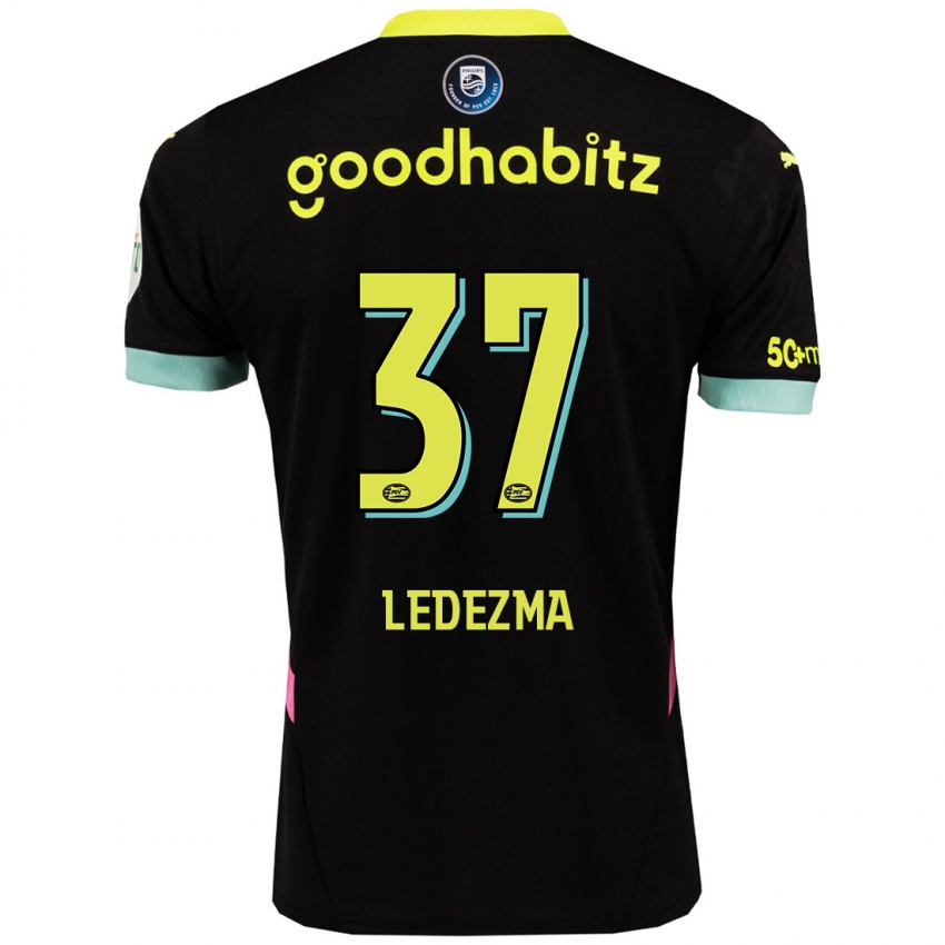 Kinder Richard Ledezma #37 Schwarz Gelb Auswärtstrikot Trikot 2024/25 T-Shirt Österreich