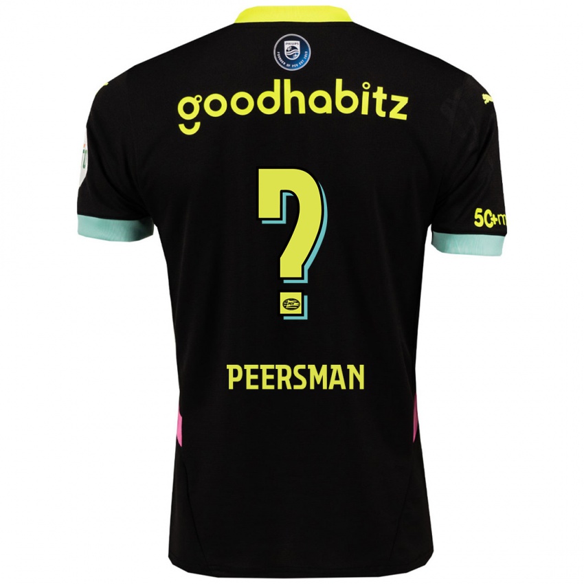 Kinder Kjell Peersman #0 Schwarz Gelb Auswärtstrikot Trikot 2024/25 T-Shirt Österreich