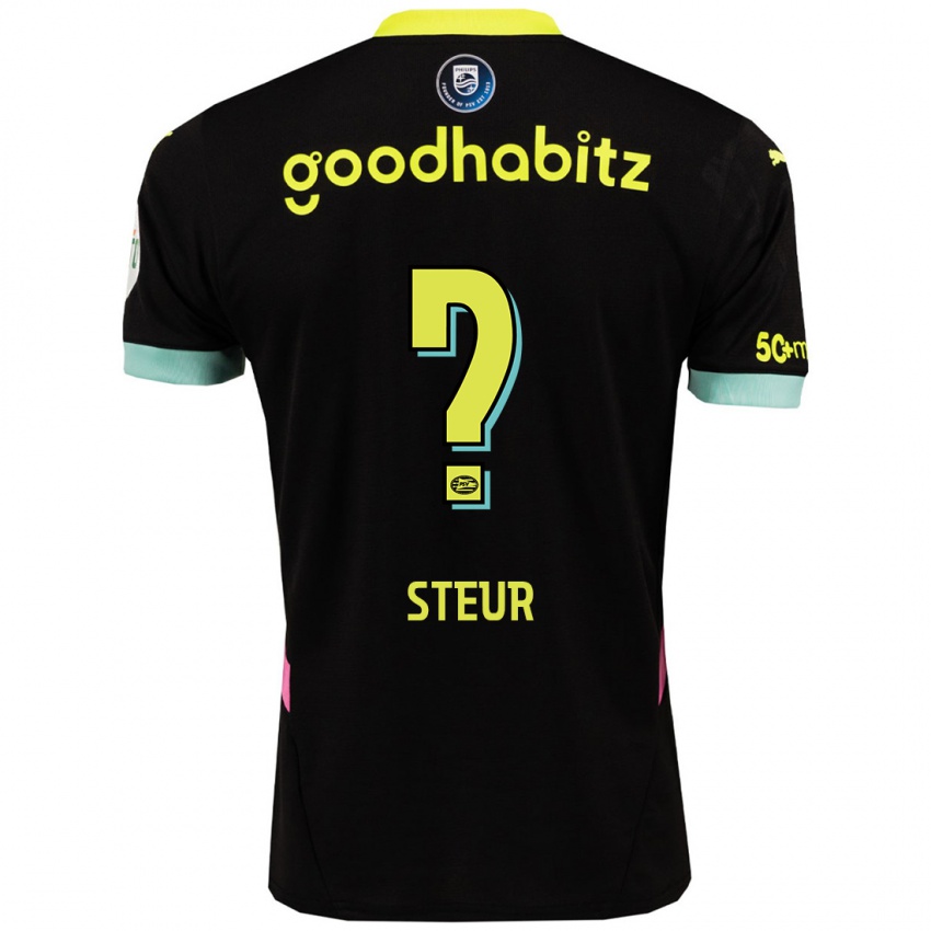 Kinder Roy Steur #0 Schwarz Gelb Auswärtstrikot Trikot 2024/25 T-Shirt Österreich