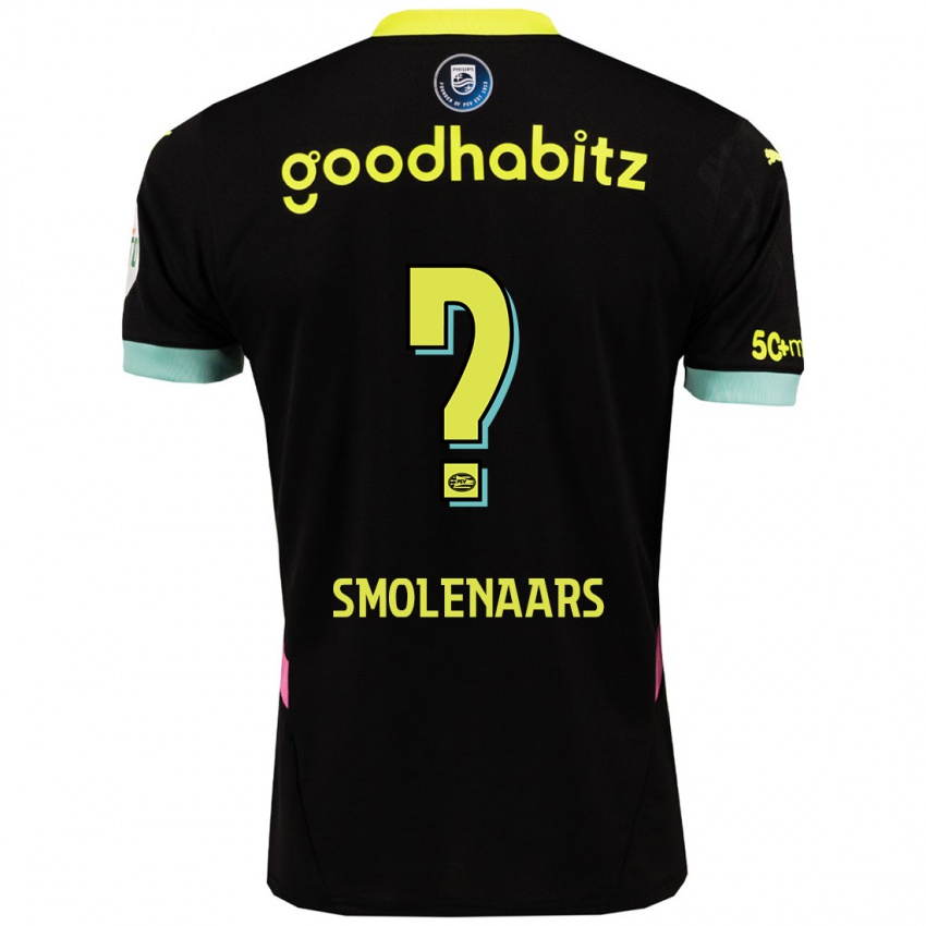 Kinder Tijn Smolenaars #0 Schwarz Gelb Auswärtstrikot Trikot 2024/25 T-Shirt Österreich