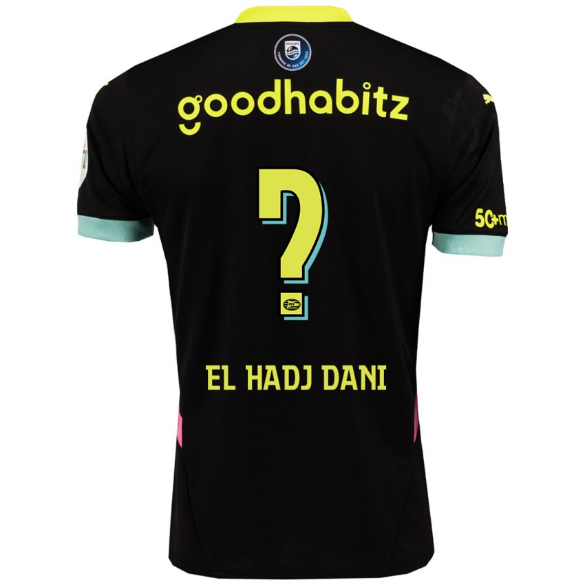 Kinder Soudais El Hadj Dani #0 Schwarz Gelb Auswärtstrikot Trikot 2024/25 T-Shirt Österreich