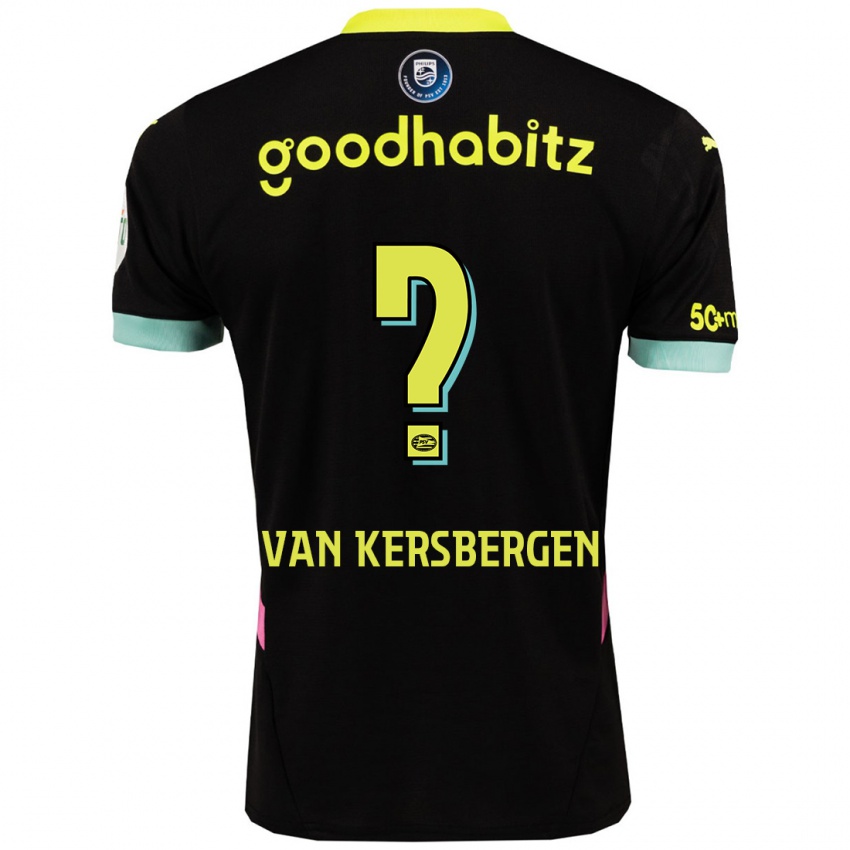 Kinder Sander Van Kersbergen #0 Schwarz Gelb Auswärtstrikot Trikot 2024/25 T-Shirt Österreich