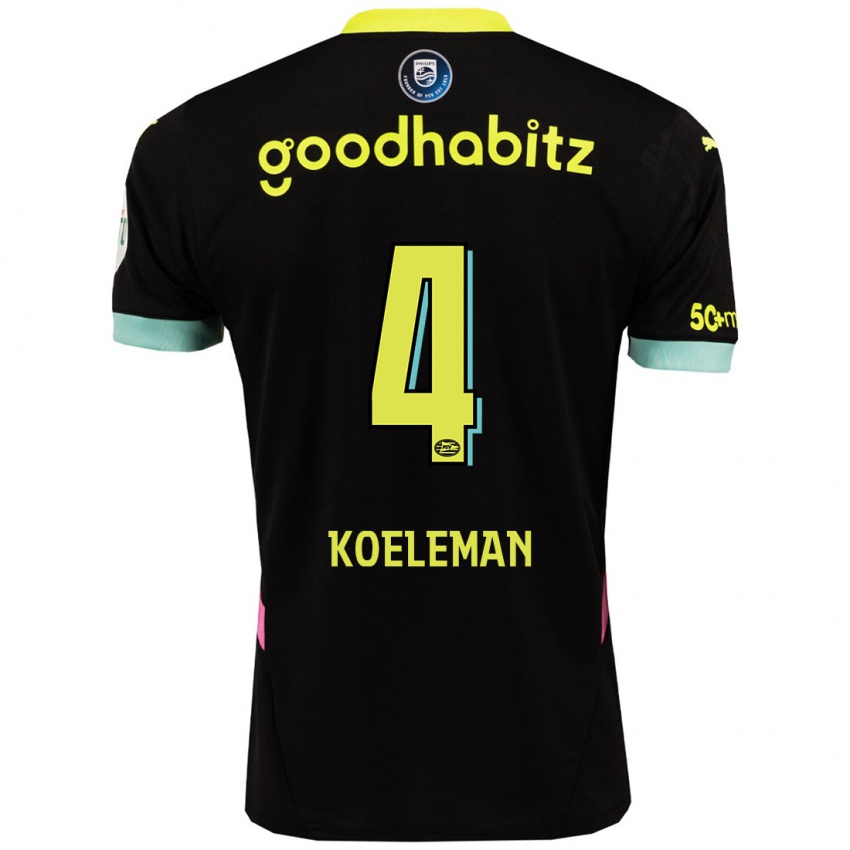 Kinder Senna Koeleman #4 Schwarz Gelb Auswärtstrikot Trikot 2024/25 T-Shirt Österreich