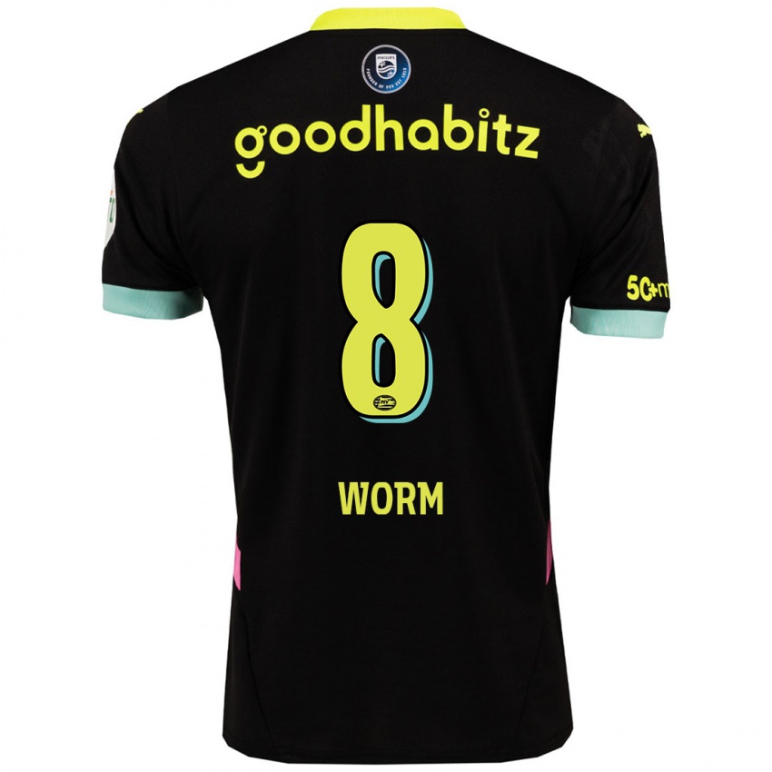 Kinder Siri Worm #8 Schwarz Gelb Auswärtstrikot Trikot 2024/25 T-Shirt Österreich