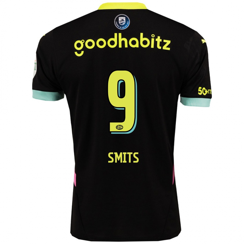 Kinder Joelle Smits #9 Schwarz Gelb Auswärtstrikot Trikot 2024/25 T-Shirt Österreich