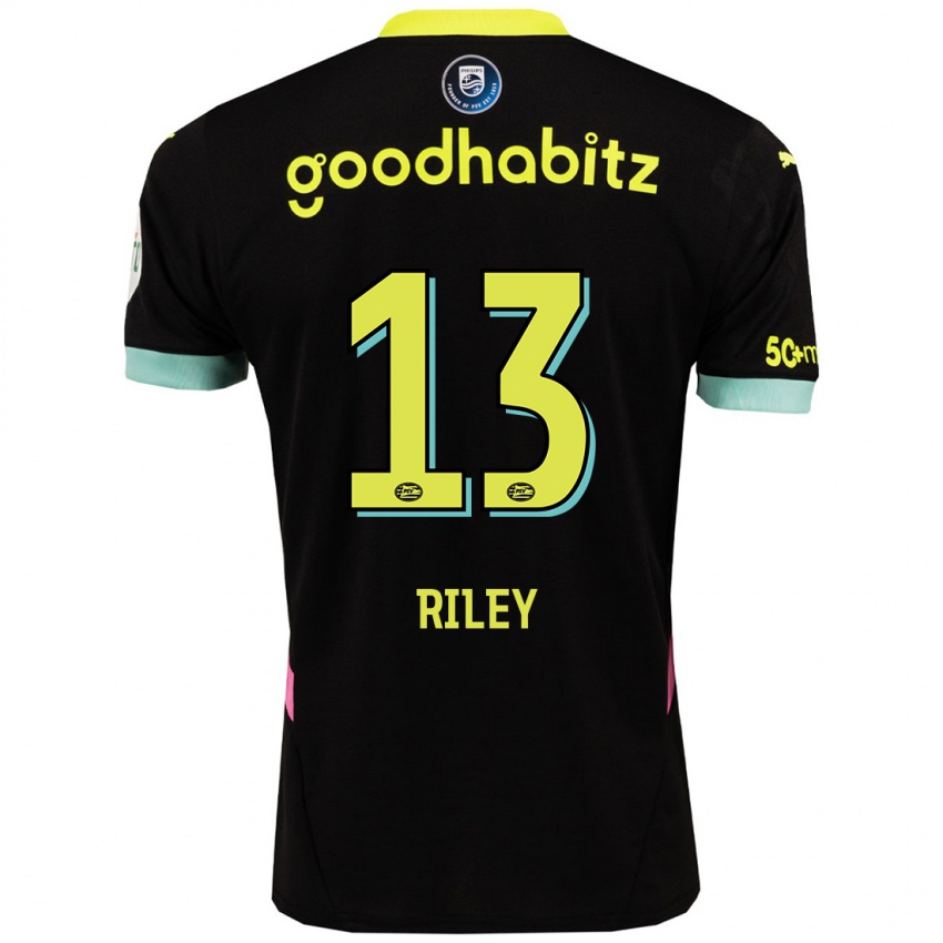 Kinder Indiah-Paige Riley #13 Schwarz Gelb Auswärtstrikot Trikot 2024/25 T-Shirt Österreich