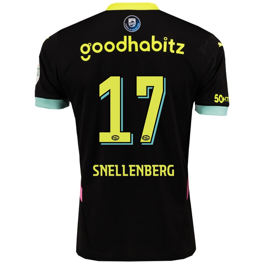 Kinder Maxime Snellenberg #17 Schwarz Gelb Auswärtstrikot Trikot 2024/25 T-Shirt Österreich