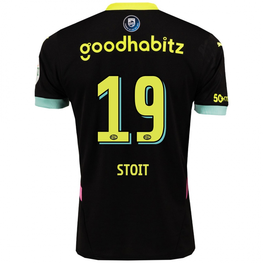 Kinder Fleur Stoit #19 Schwarz Gelb Auswärtstrikot Trikot 2024/25 T-Shirt Österreich