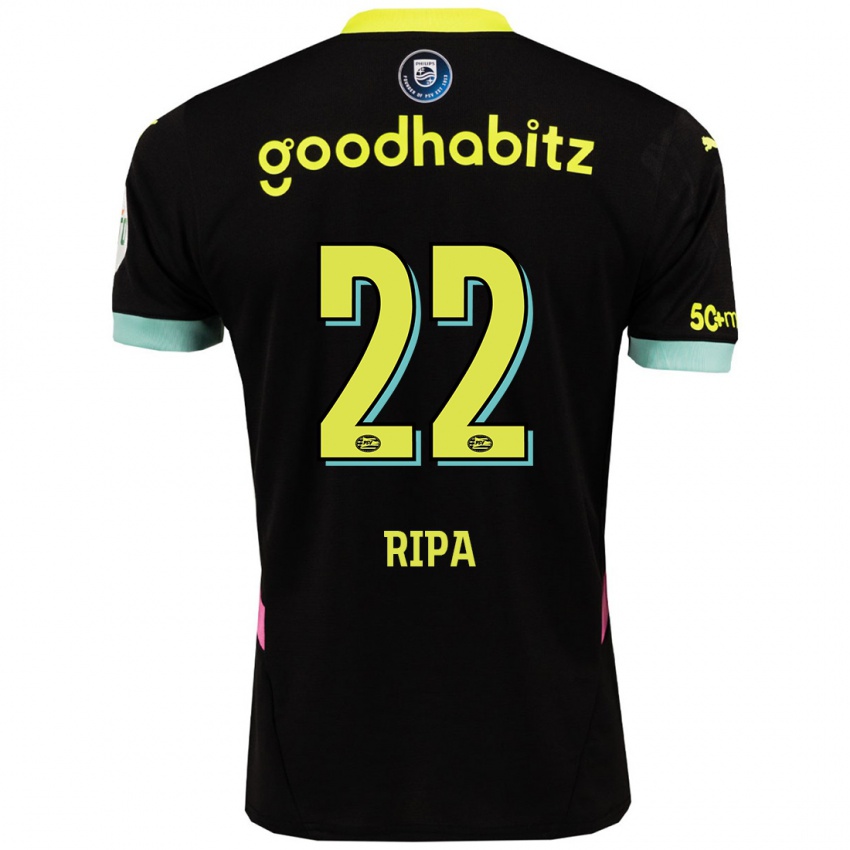 Kinder Chimera Ripa #22 Schwarz Gelb Auswärtstrikot Trikot 2024/25 T-Shirt Österreich