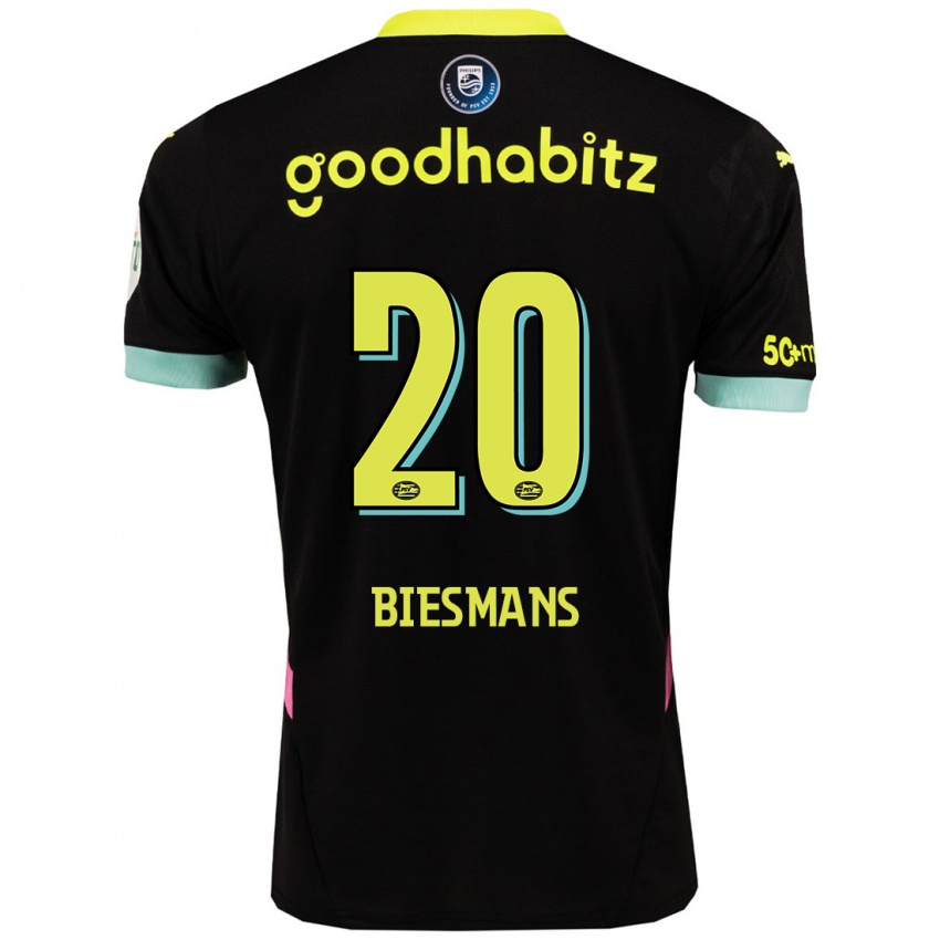 Kinder Julie Biesmans #20 Schwarz Gelb Auswärtstrikot Trikot 2024/25 T-Shirt Österreich