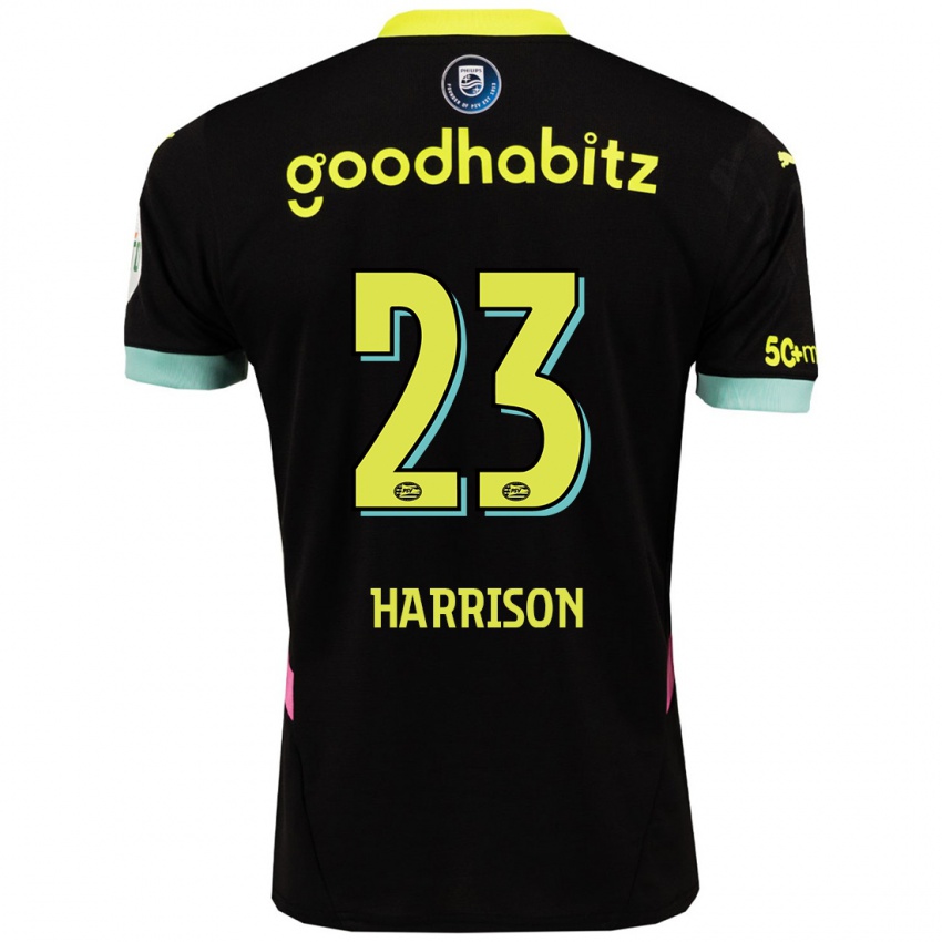 Kinder Amy Harrison #23 Schwarz Gelb Auswärtstrikot Trikot 2024/25 T-Shirt Österreich