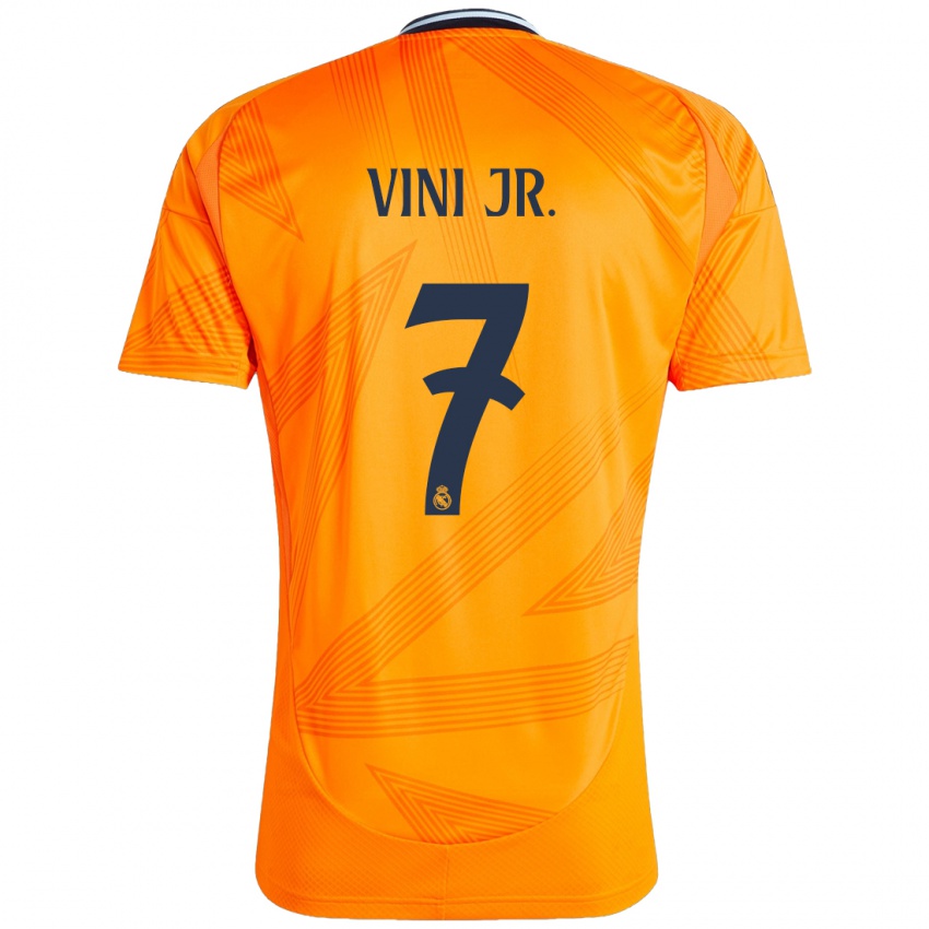 Kinder Vinicius Junior #7 Orange Auswärtstrikot Trikot 2024/25 T-Shirt Österreich