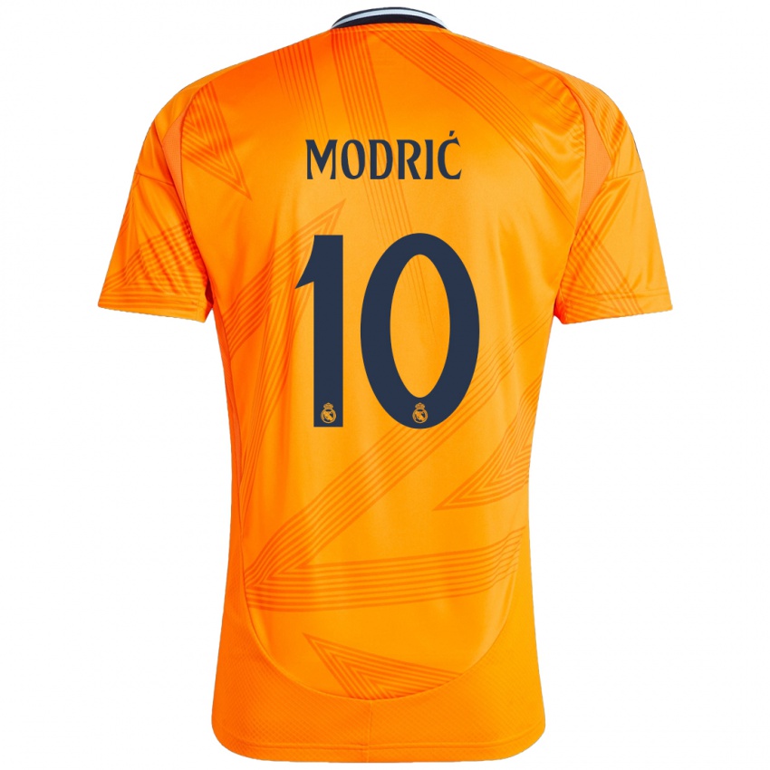 Kinder Luka Modric #10 Orange Auswärtstrikot Trikot 2024/25 T-Shirt Österreich