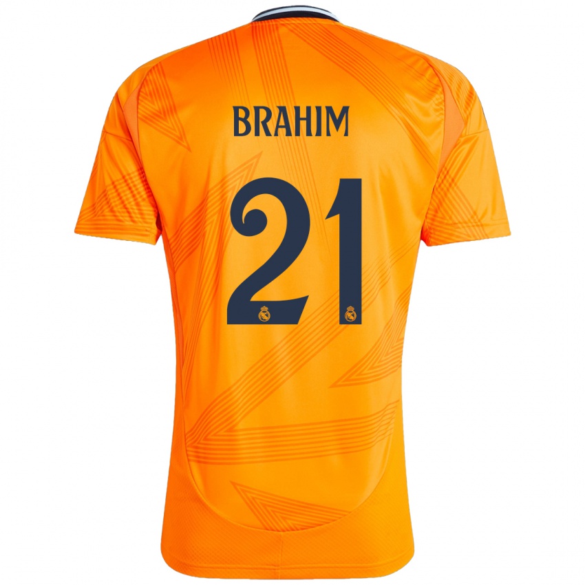 Kinder Brahim Diaz #21 Orange Auswärtstrikot Trikot 2024/25 T-Shirt Österreich