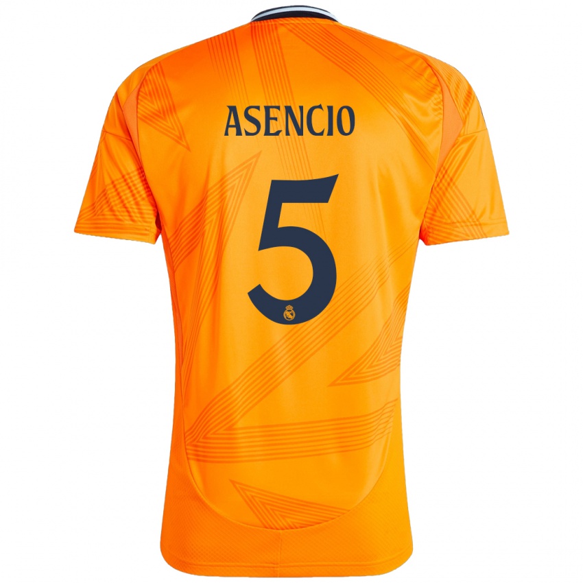 Kinder Raul Asencio #5 Orange Auswärtstrikot Trikot 2024/25 T-Shirt Österreich