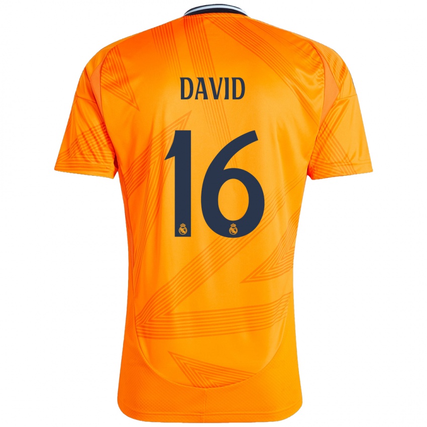 Kinder Antonio David #16 Orange Auswärtstrikot Trikot 2024/25 T-Shirt Österreich