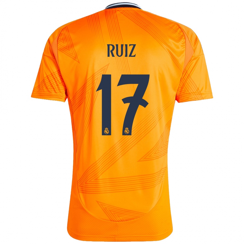 Kinder David Ruiz #17 Orange Auswärtstrikot Trikot 2024/25 T-Shirt Österreich