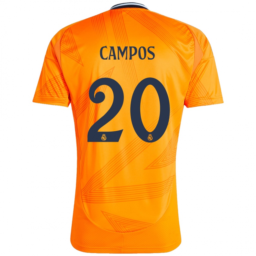 Kinder Andrés Campos #20 Orange Auswärtstrikot Trikot 2024/25 T-Shirt Österreich