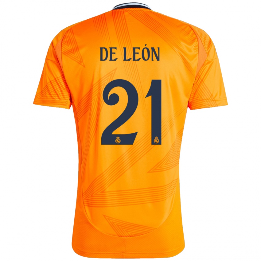 Kinder Jeremy De León #21 Orange Auswärtstrikot Trikot 2024/25 T-Shirt Österreich