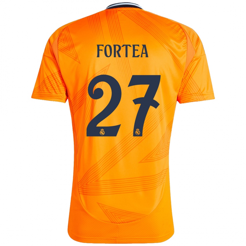 Kinder Jesús Fortea #27 Orange Auswärtstrikot Trikot 2024/25 T-Shirt Österreich