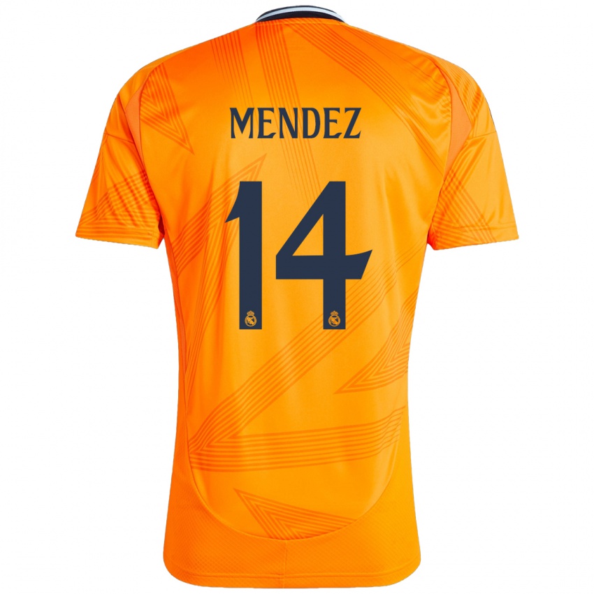 Kinder María Méndez #14 Orange Auswärtstrikot Trikot 2024/25 T-Shirt Österreich