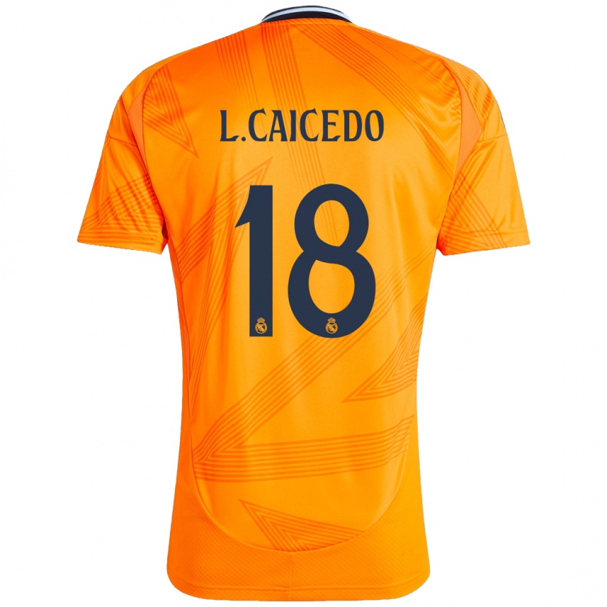 Kinder Linda Caicedo #18 Orange Auswärtstrikot Trikot 2024/25 T-Shirt Österreich