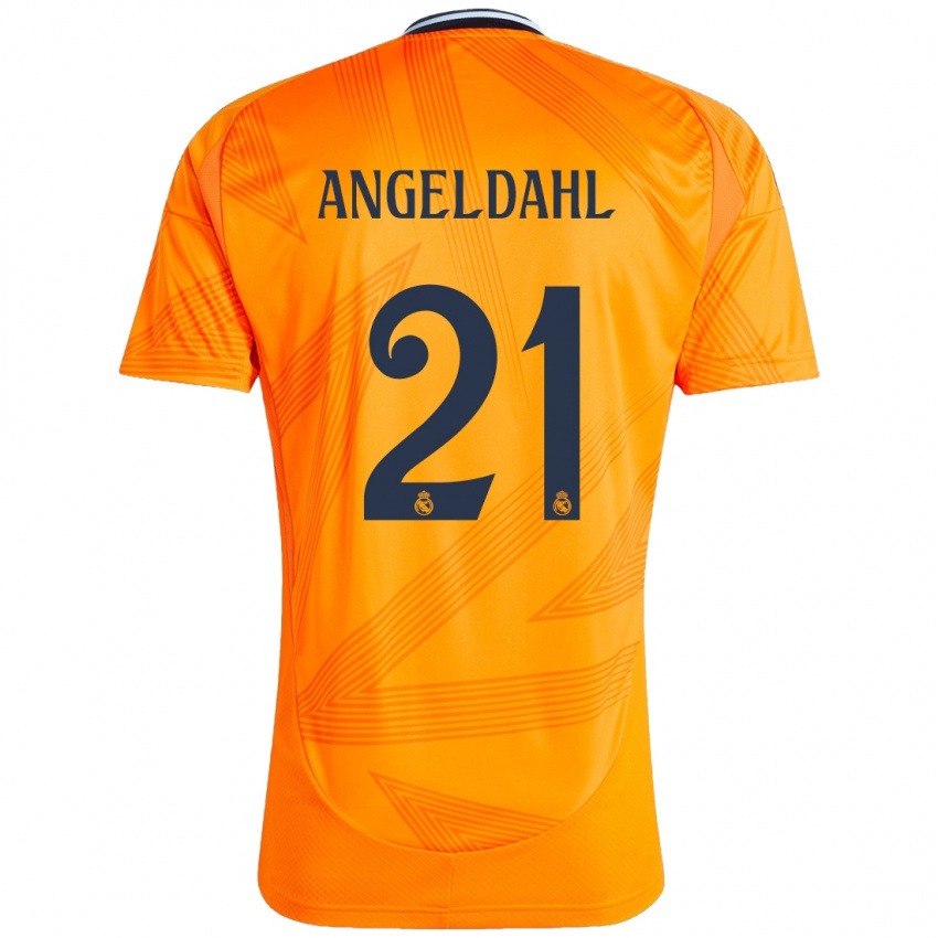 Kinder Filippa Angeldahl #21 Orange Auswärtstrikot Trikot 2024/25 T-Shirt Österreich