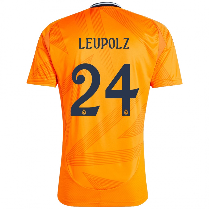 Kinder Melanie Leupolz #24 Orange Auswärtstrikot Trikot 2024/25 T-Shirt Österreich