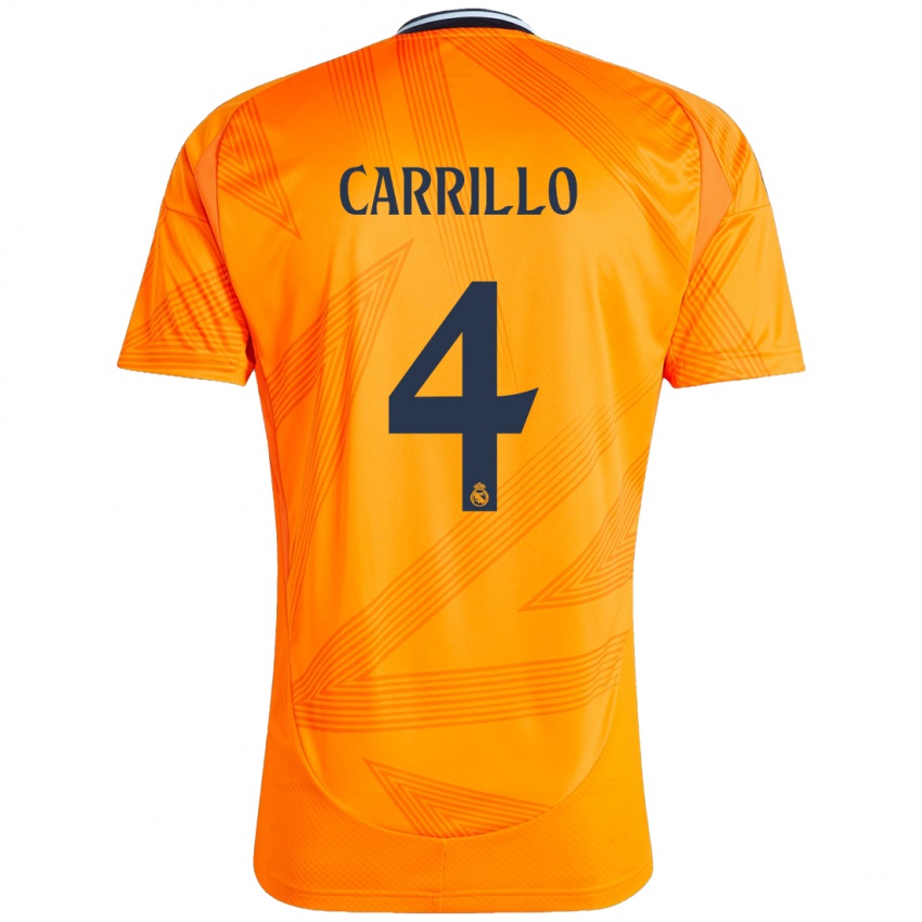 Kinder Alvaro Carrillo #4 Orange Auswärtstrikot Trikot 2024/25 T-Shirt Österreich