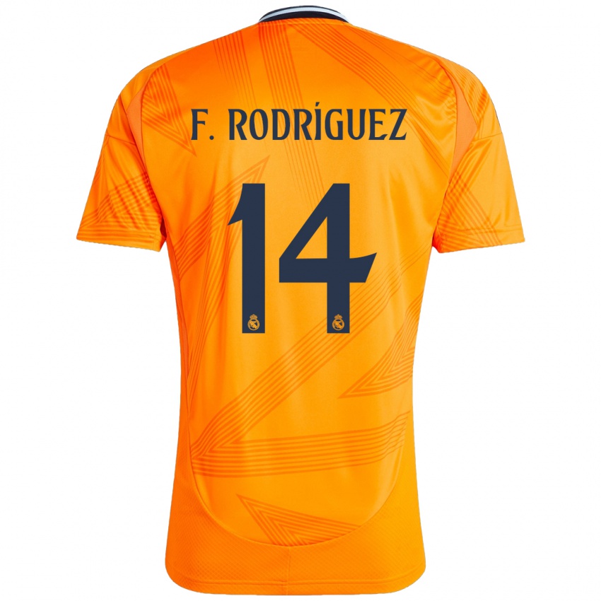 Kinder Fer Rodríguez #14 Orange Auswärtstrikot Trikot 2024/25 T-Shirt Österreich