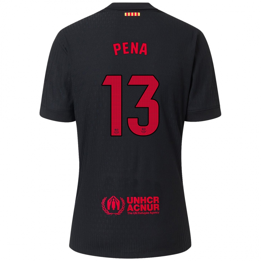 Kinder Inaki Pena #13 Schwarz Rot Auswärtstrikot Trikot 2024/25 T-Shirt Österreich