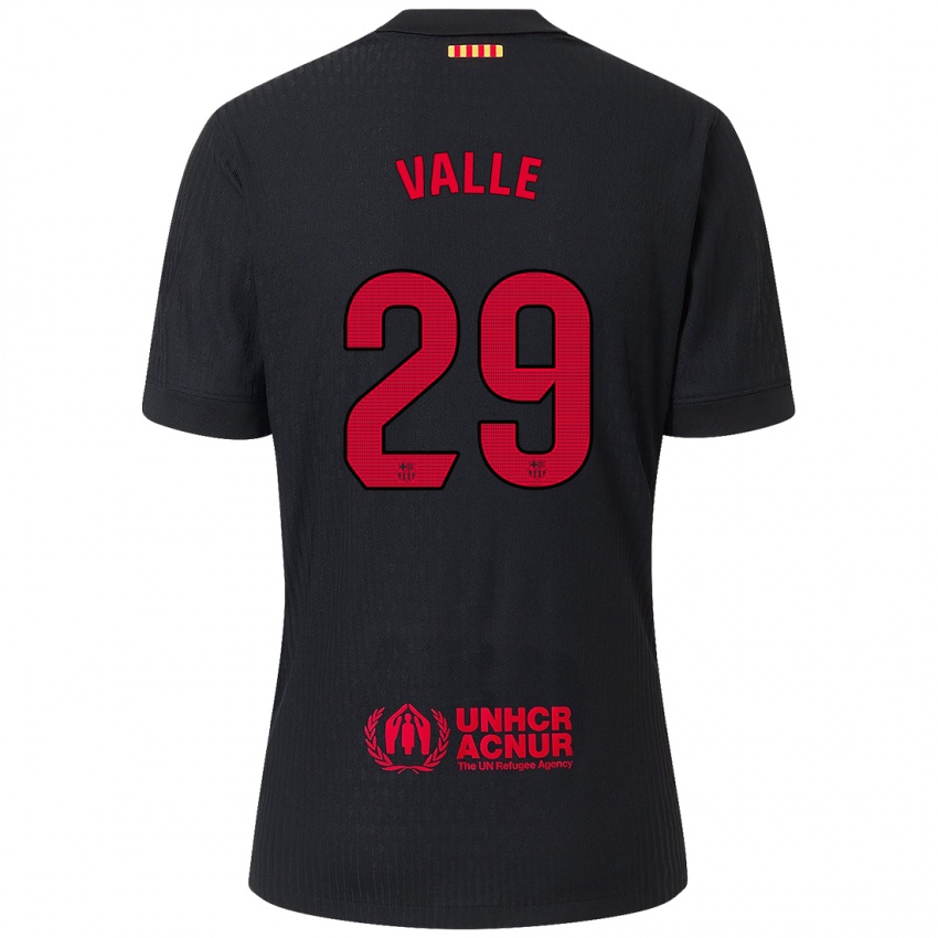 Kinder Álex Valle #29 Schwarz Rot Auswärtstrikot Trikot 2024/25 T-Shirt Österreich