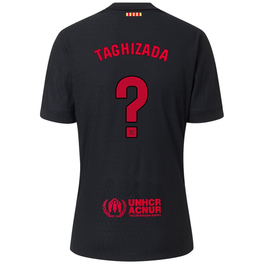 Kinder Eldar Taghizada #0 Schwarz Rot Auswärtstrikot Trikot 2024/25 T-Shirt Österreich